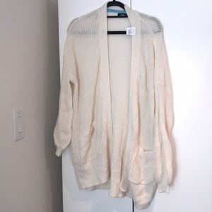 Cream longline NWT urban knit cardigan